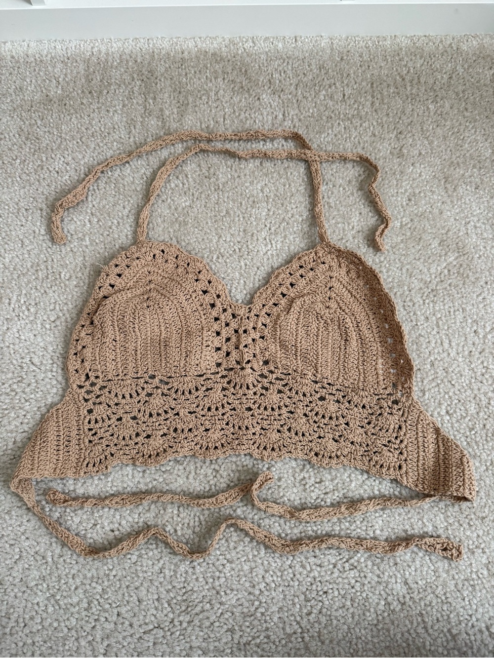 Womens Knitted Swim Top Cover Up (S)